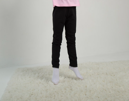 Детские легинсы из конопли и органического хлопка черные Uzor Wear